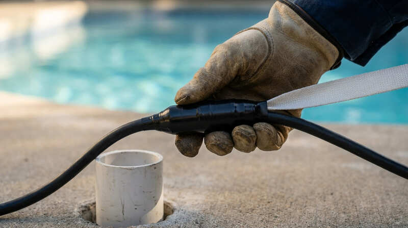 bullet splice pool light cord staggered wires