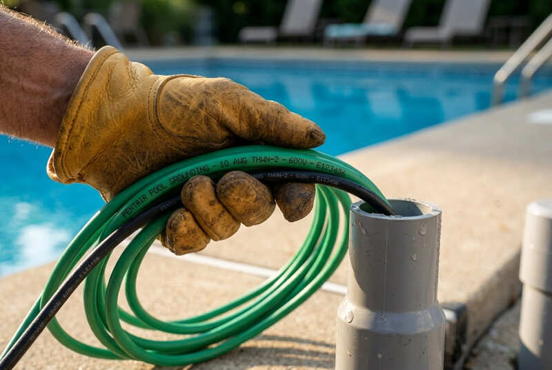 NEC Article 680 pool light wiring THWN-2 wet location rated wire