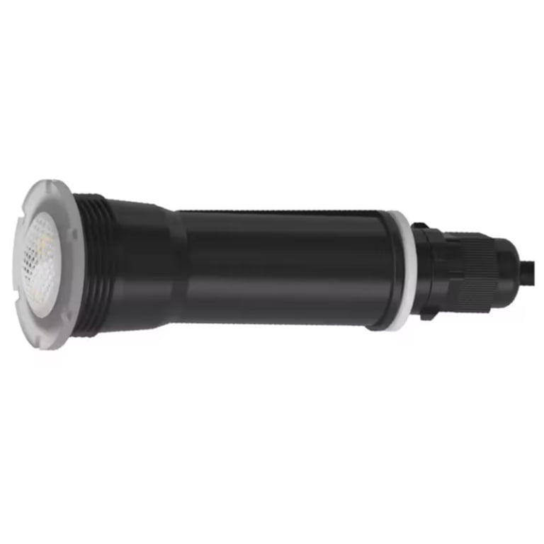 Upgraded resin-filled Pentair GloBrite alternative LED light, universally compatible with concrete, vinyl liner, and fiberglass pool niches