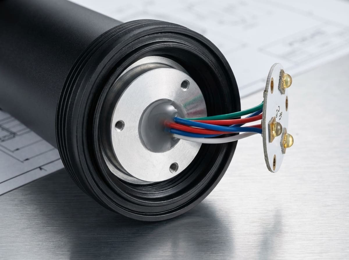 Resin-filled Pentair GloBrite alternative LED pool light showing solid waterproof back seal