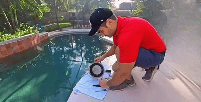 traditional pool light repair steps bulb gasket replacement on deck